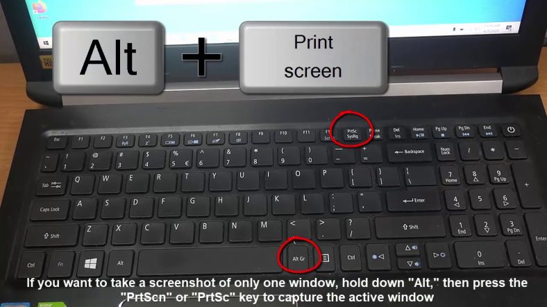 screenshot di laptop Acer secara mudah